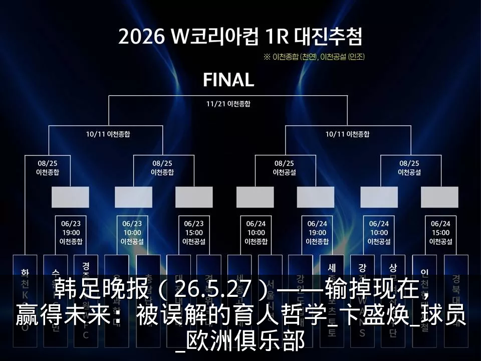 韩足晚报（26.5.27）——输掉现在，赢得未来：被误解的育人哲学_卞盛焕_球员_欧洲俱乐部